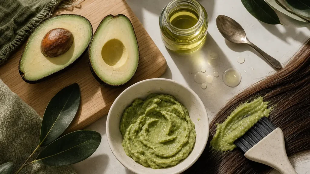 Avocat et cheveux : masque capillaire rapide à poser