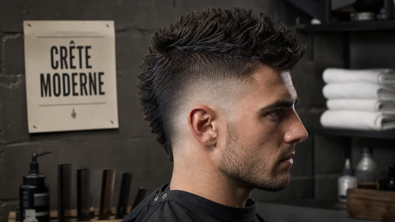 Coupe de cheveux crete : crête iroquoise, espagnole ou mulet