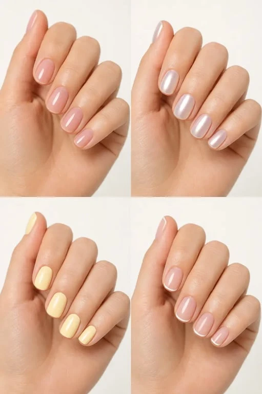 Ongles 2026 tendance avec soap nails rosés, glazed nails et butter yellow