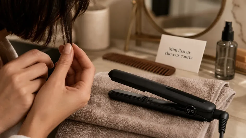 Mini lisseur pour cheveux courts : plaques 26 mm, 185°C et pièges à éviter