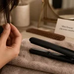 Mini lisseur cheveux courts 26 mm, température 185°C, salle de bain
