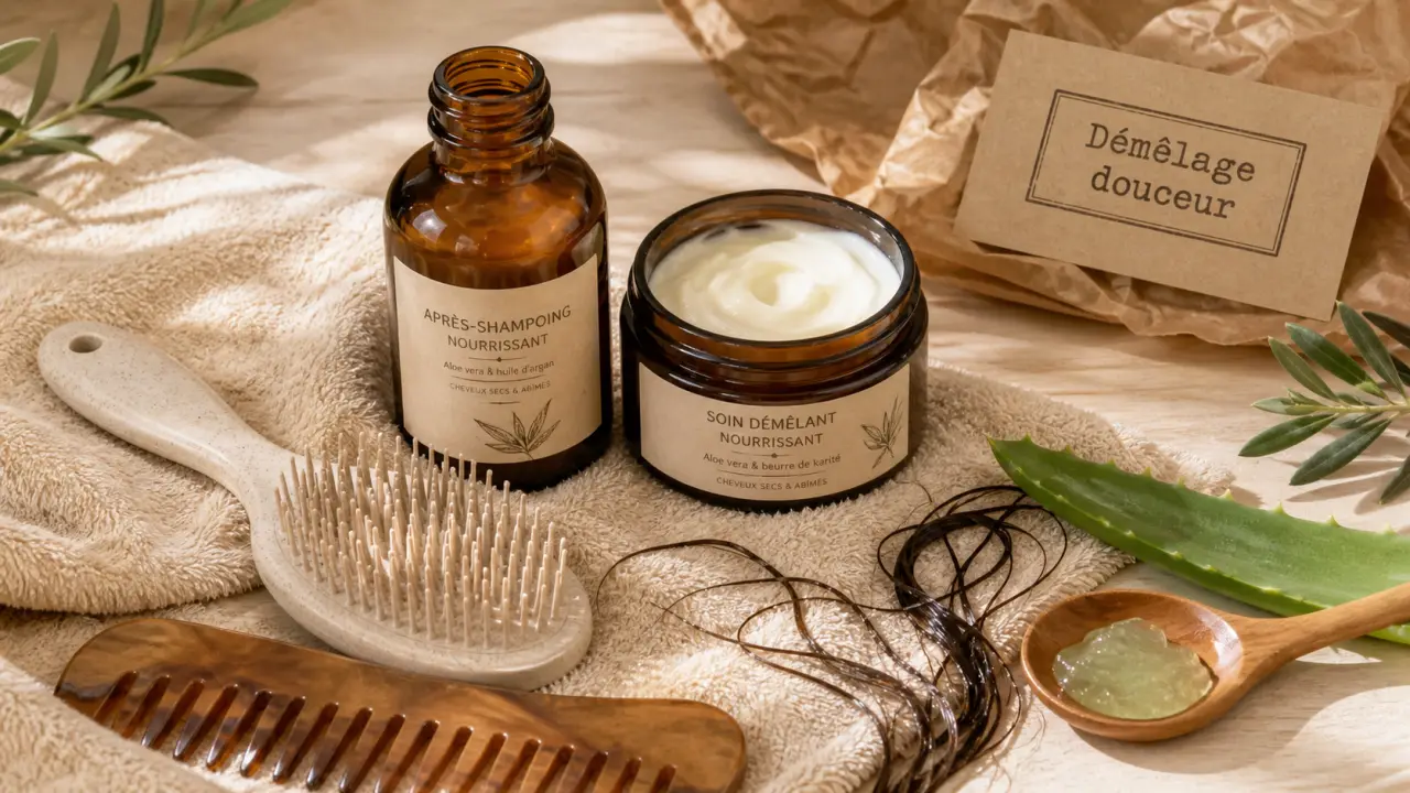 Après shampoing naturel pour un démêlage doux en 2 à 5 minutes