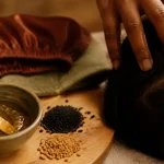 Chute de cheveux remede arabe : huile de nigelle et argan, massage du cuir chevelu