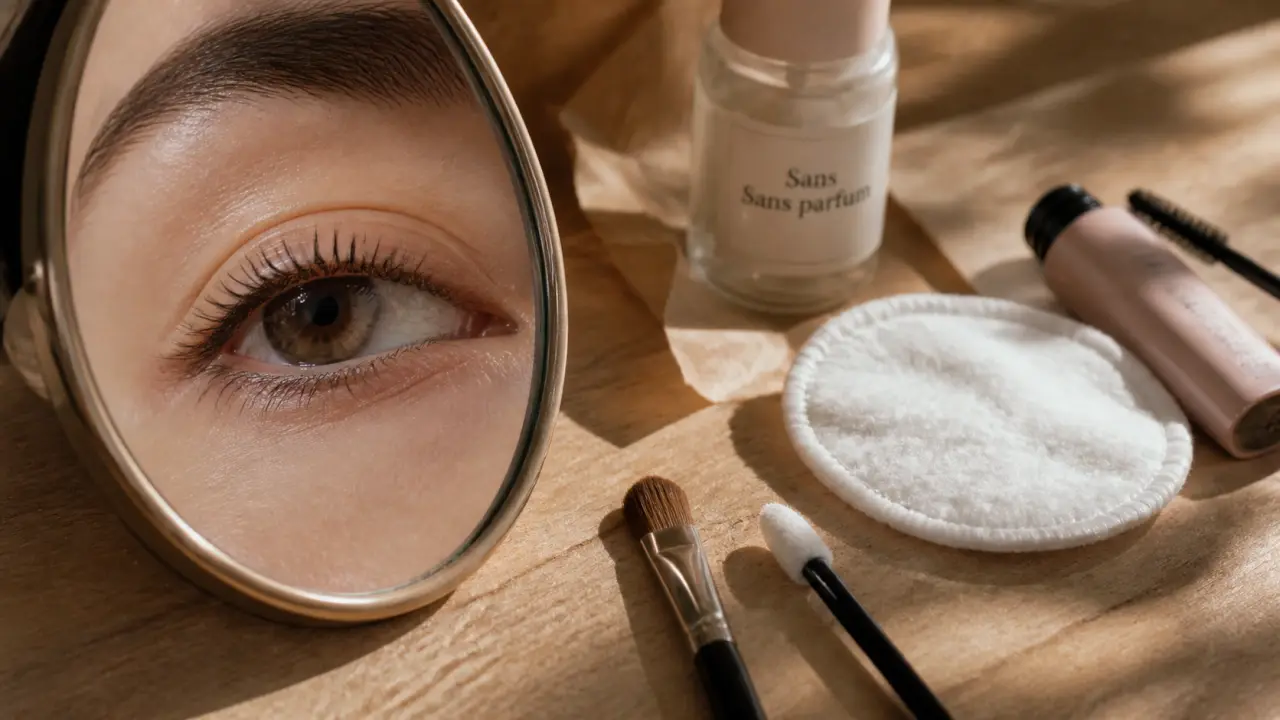 Maquillage yeux allergiques : crème sans parfum, paupière sans poudre