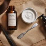 Soin botox cheveux bleu libellule : produits et mèche lissée, contrôle frisottis, chaleur et rinçage partiel