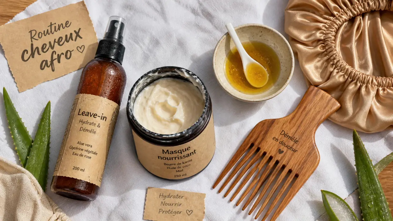 Soin pour les cheveux afro : routine hydratation, nutrition et définition