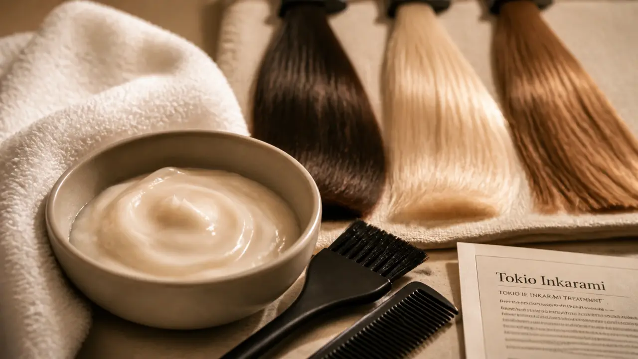 Soin tokyo cheveux appliqué, mèches brillantes et soie