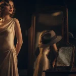 Tenue femme des annees 30 : robe en coupe en biais élégante