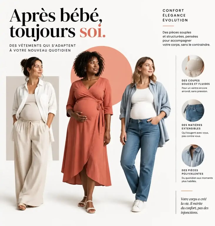 Comment adapter son style vestimentaire après la naissance de bébé avec des tenues confortables et élégantes