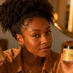 idee coiffure cheveux crepu 4A 4B 4C : afro structuré et puff protecteur