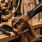 Brushing femme : volume aux racines avec brosse ronde et sèche-cheveux