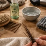Cheveux electriques calmés par eau et aloe vera, remede de grand mere