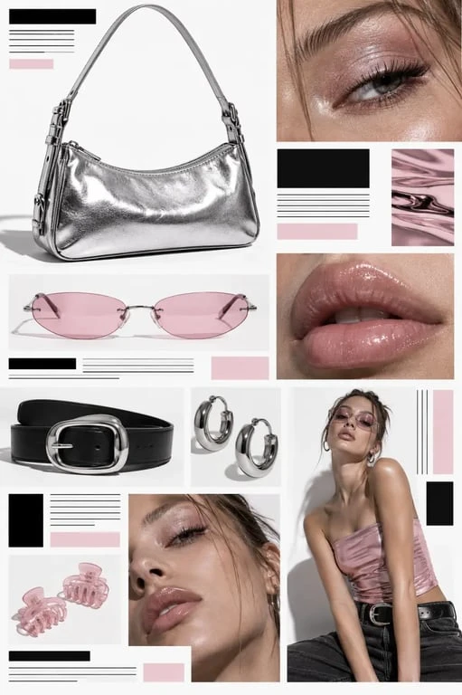 Accessoires et maquillage pour compléter un look année 2000